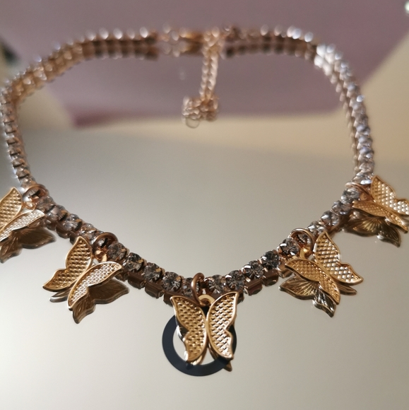 Butterfly Chocker Crystal Chain - Picture 1 of 2